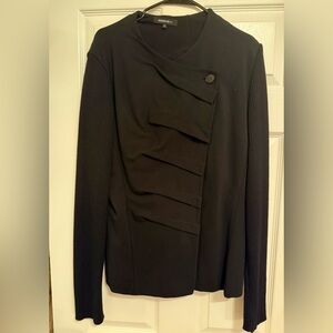 Lafayette 148 New York Black Asymmetrical skirt suit
